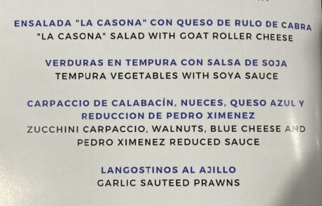 Wochenmenü - Vorspeisen